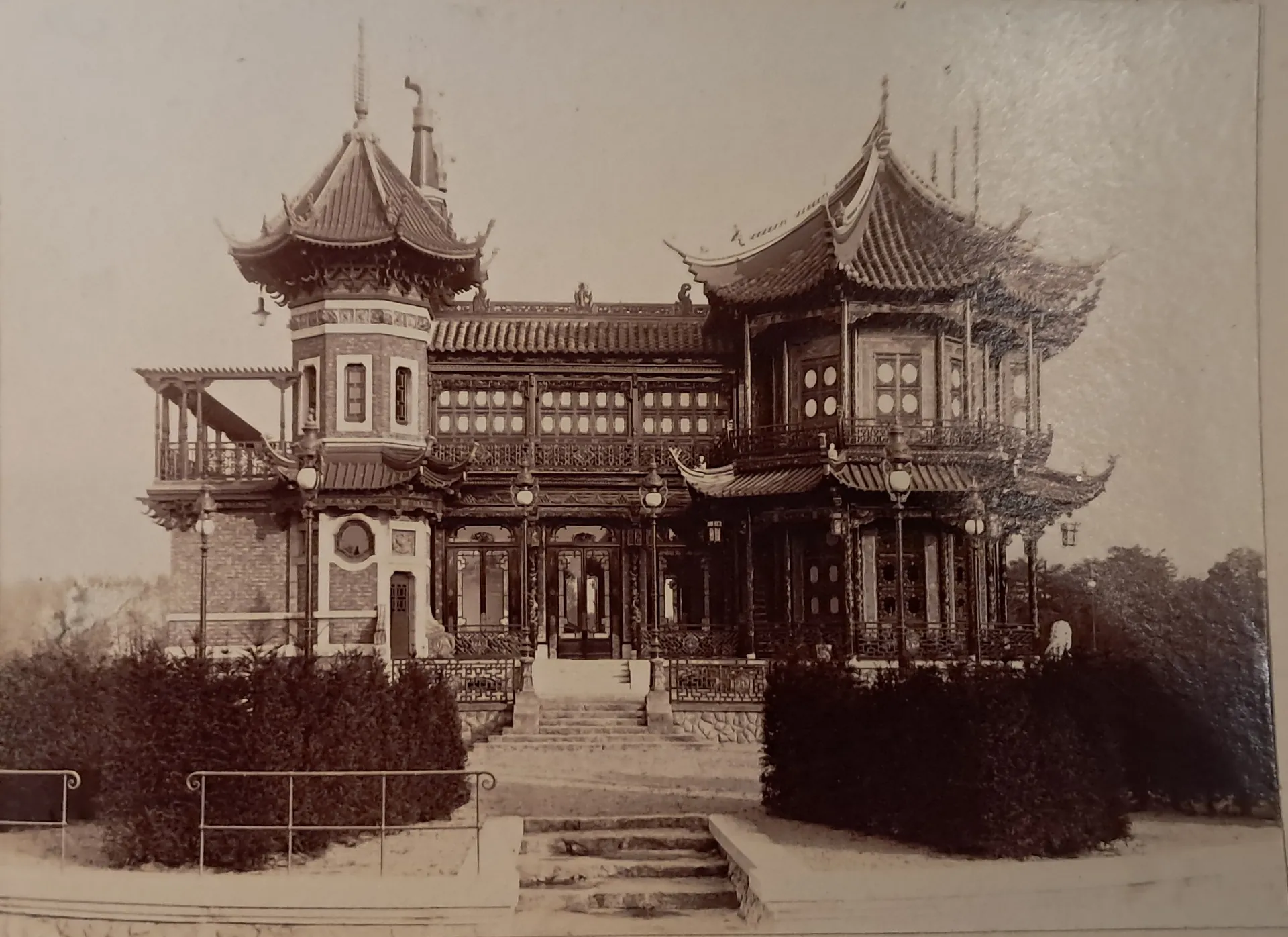 Historische afdruk van het Chinees Paviljoen